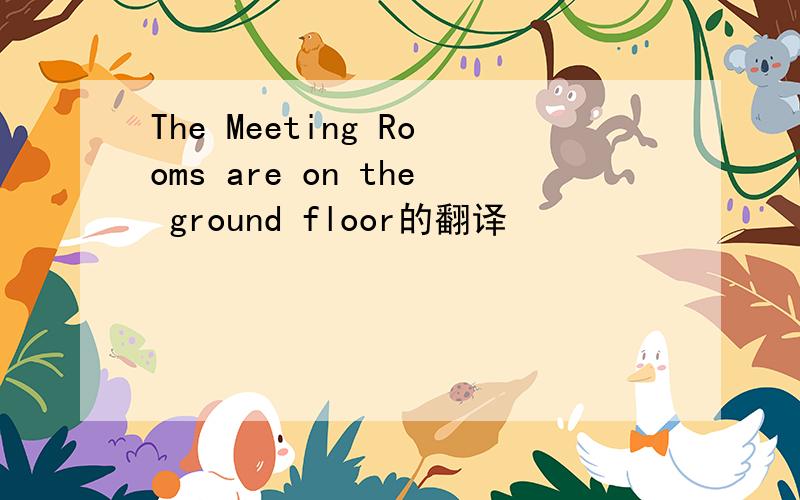 The Meeting Rooms are on the ground floor的翻译