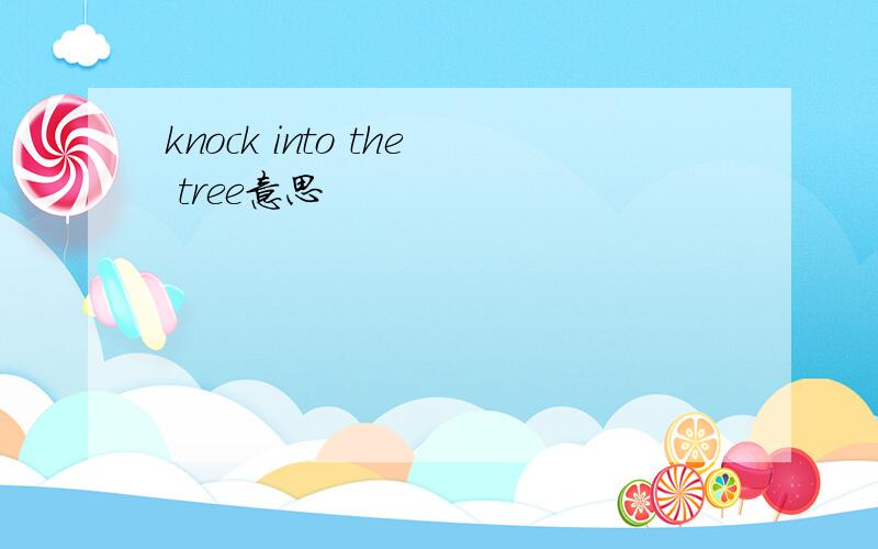 knock into the tree意思
