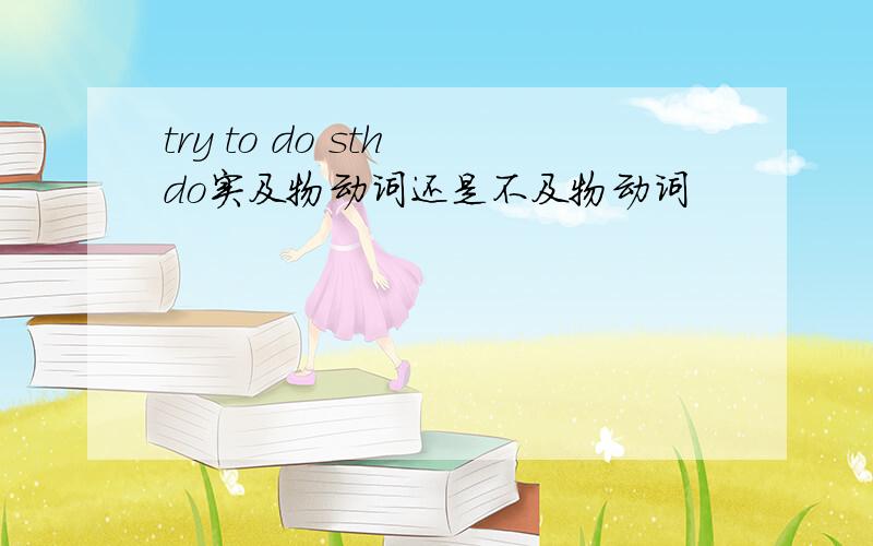 try to do sth do实及物动词还是不及物动词