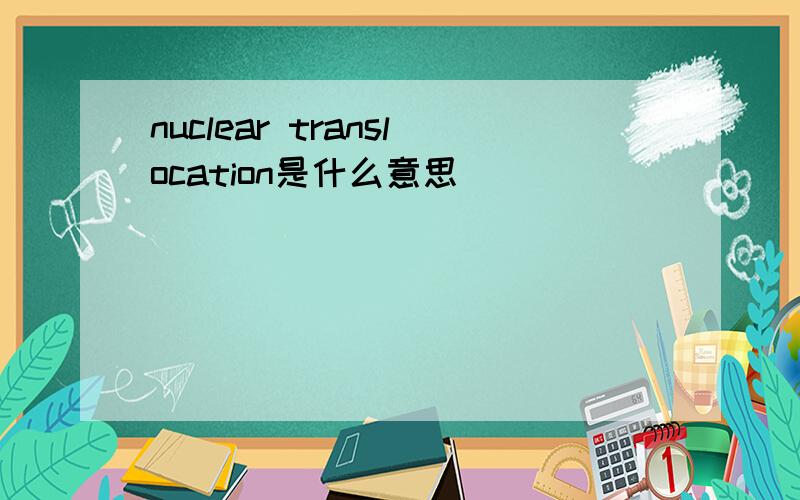 nuclear translocation是什么意思