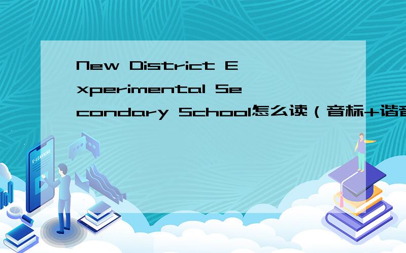 New District Experimental Secondary School怎么读（音标+谐音）