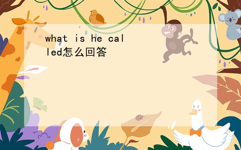 what is he called怎么回答