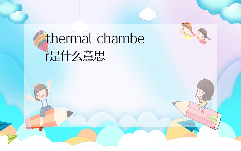 thermal chamber是什么意思
